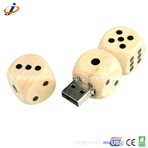 Wooden Dice Shape USB Flash Disk Jw138